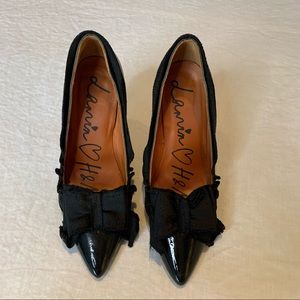Lanvin x H&M black patent leather high heels 36